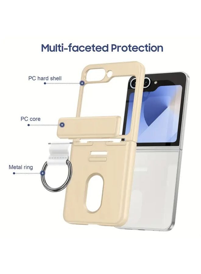 Samsung Galaxy Z Flip 7 smart ring wallet case with card holder and ring feature, offering stylish protection for flip phones.