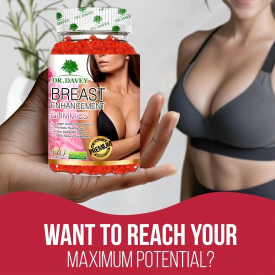 Breast Gummies Natural Supplement for Womens Body Care Wellness Support Boost Breast Enlargement Capsule