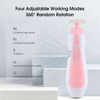 Electric nail trimmer for babies with mode indicators on a gray background