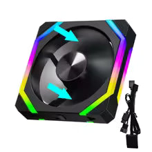 My Store 5 JUMPEAK CS120 ARGB cooling fan set featuring 360mm and 240mm stackable RGB PWM fans for gaming PC cooling.