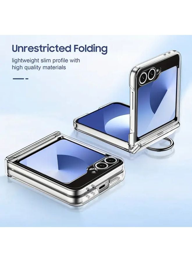 Samsung Galaxy Z Flip7 smart ring wallet case with card holder and ring feature, protective phone cover by My Store 5