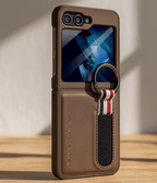 Smart ring wallet case for Samsung Flip 6 phone, featuring a slim design with a built-in ring holder and card slots.