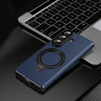 Magnetic ring case for Samsung Galaxy Z Fold, foldable shockproof silicone cover with magnetic grip and ring attachment for secure hold