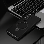 Magnetic ring case for Samsung Galaxy Z Fold by My Store 5, foldable shockproof silicone case with magnetic grip and clear design.